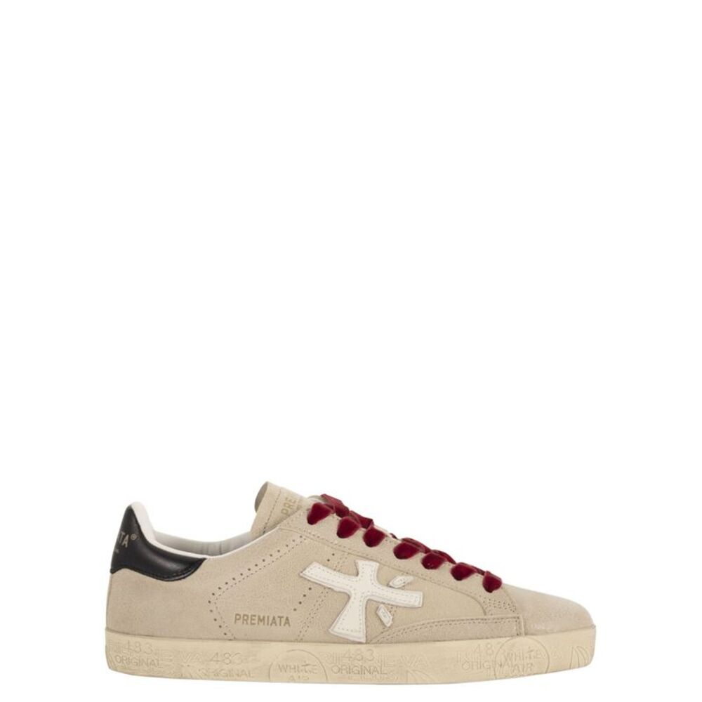 Premiata Women Steven - Leather Sneakers With Velvet Laces